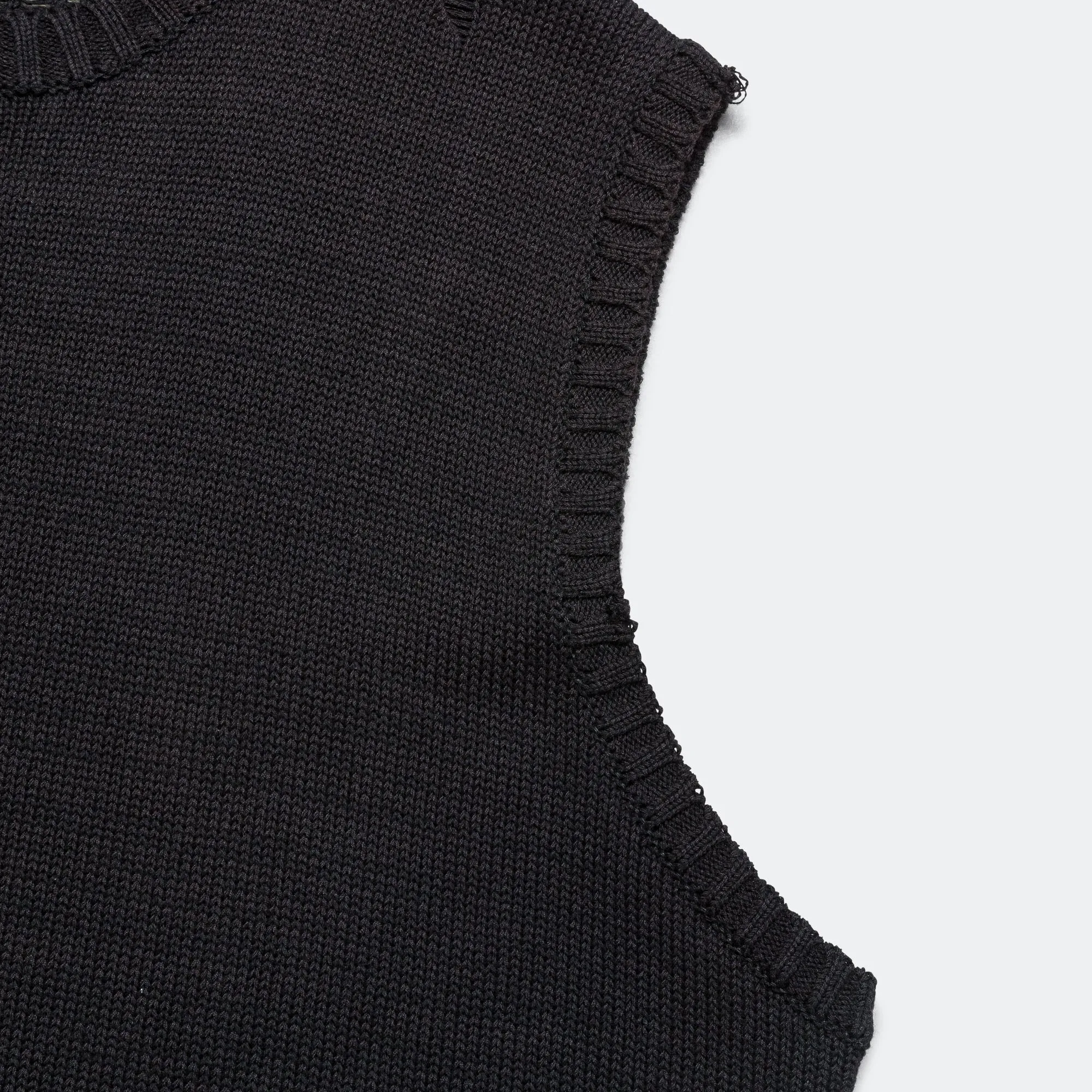 5G Cotton Knit BONE Vest - Black