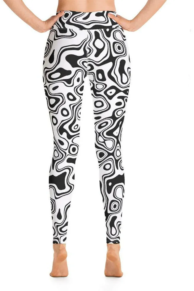 Abstract Reflections Yoga Leggings