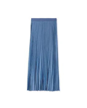 Accordian Pleat Linen Maxi Skirt