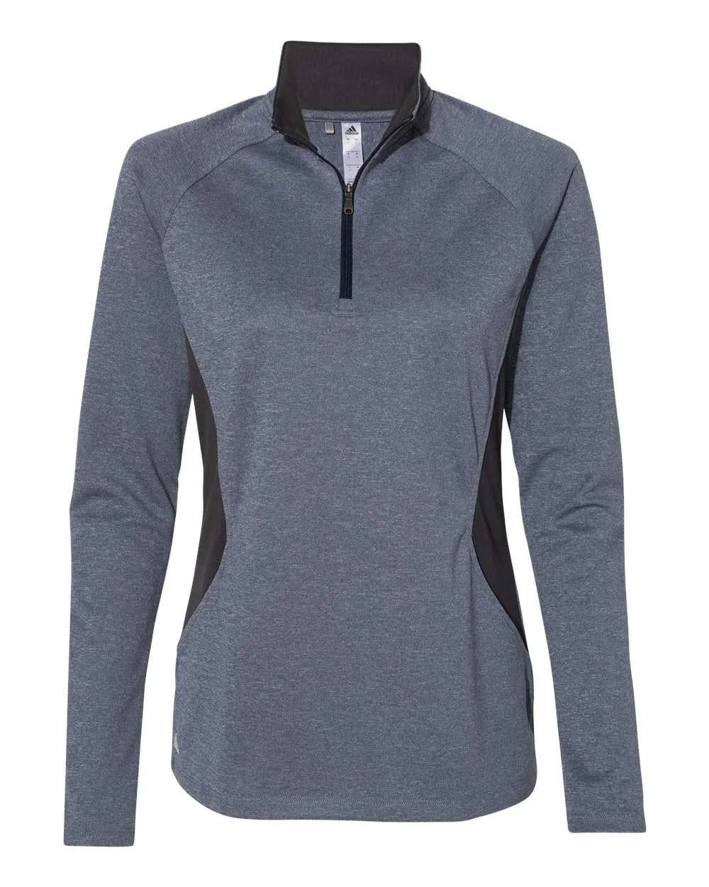 Adidas A281 Women's Lightweight Quarter-Zip Pullover - Collegiate Navy Heather Carbon