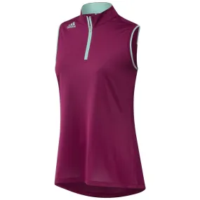 adidas Ladies Gradient Zip Sleeveless Polo