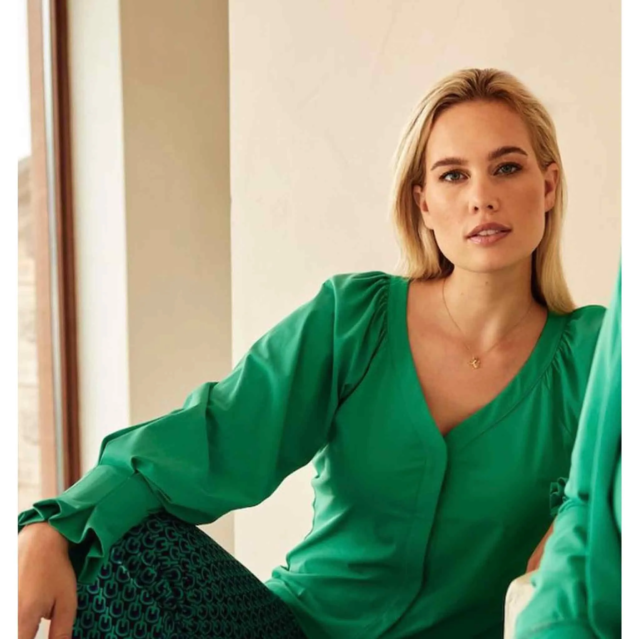 Aime Blouse Joyce Lucky Green