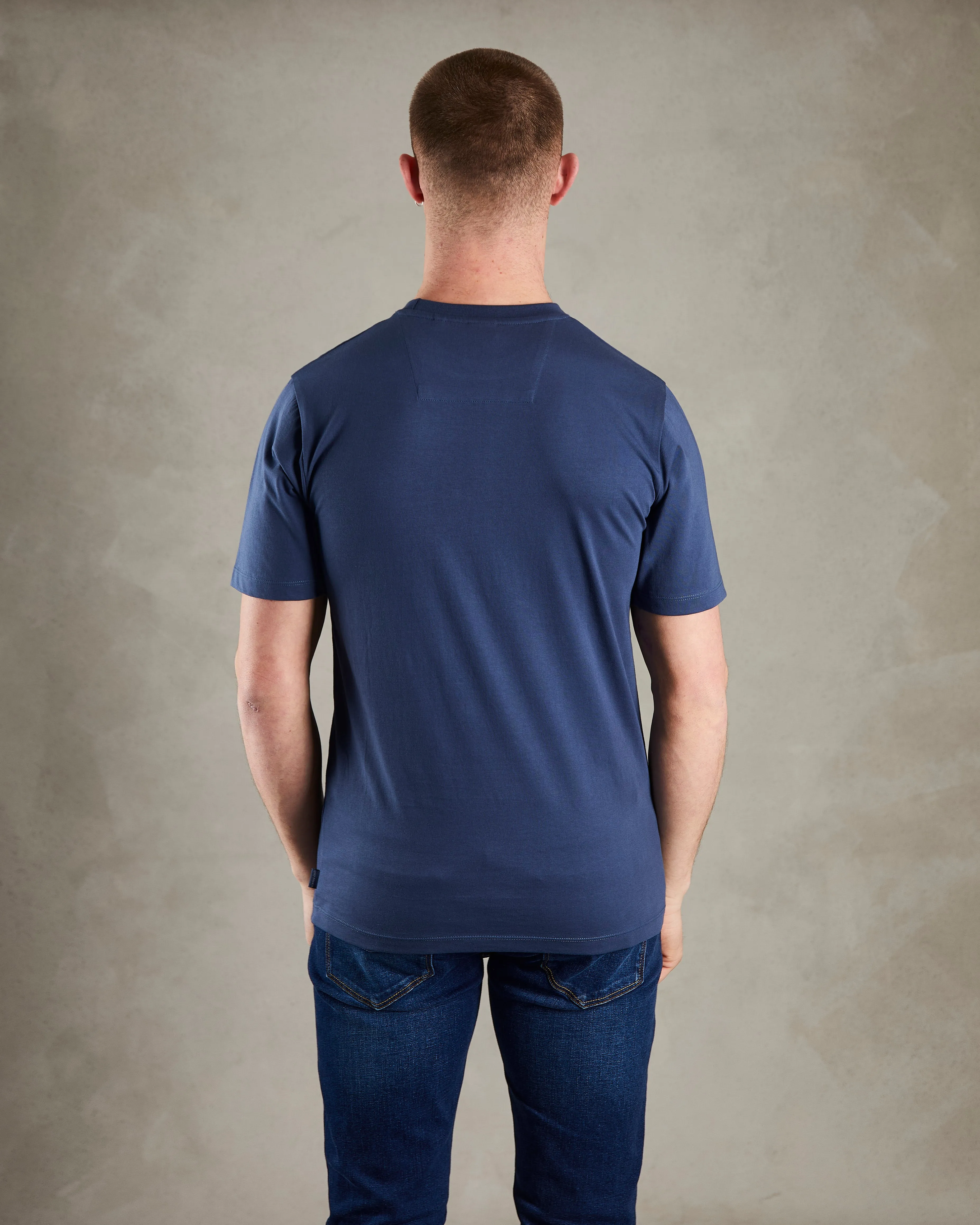 Aran Tee Indigo Navy