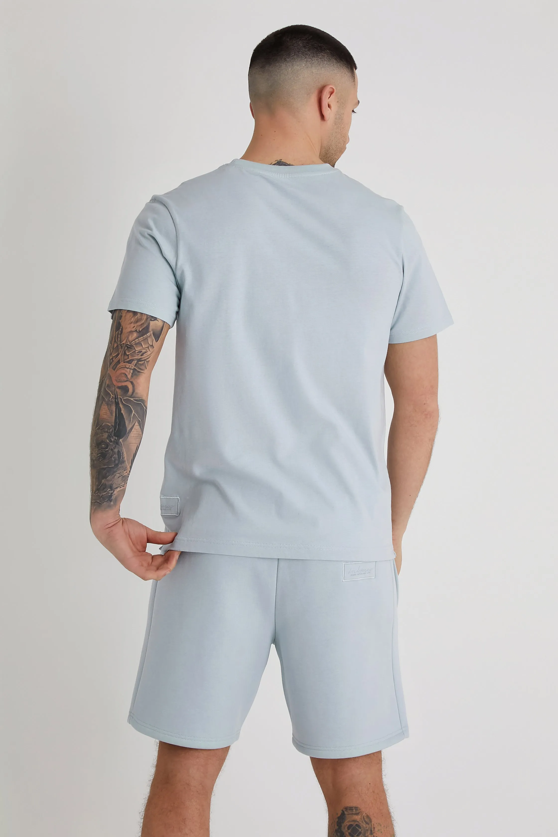 Aston crew neck t-shirt in Cerulean