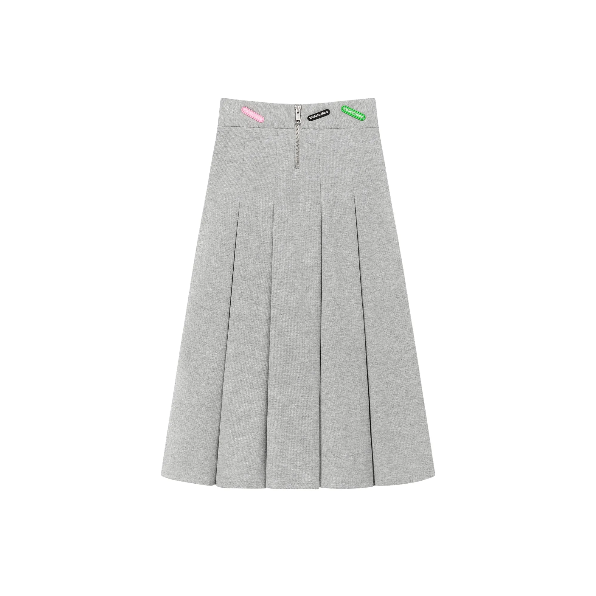 Banded Long Pleated Skirt