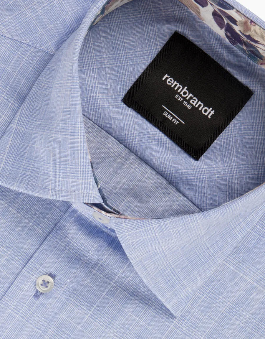 Barbican Light Blue Check Shirt