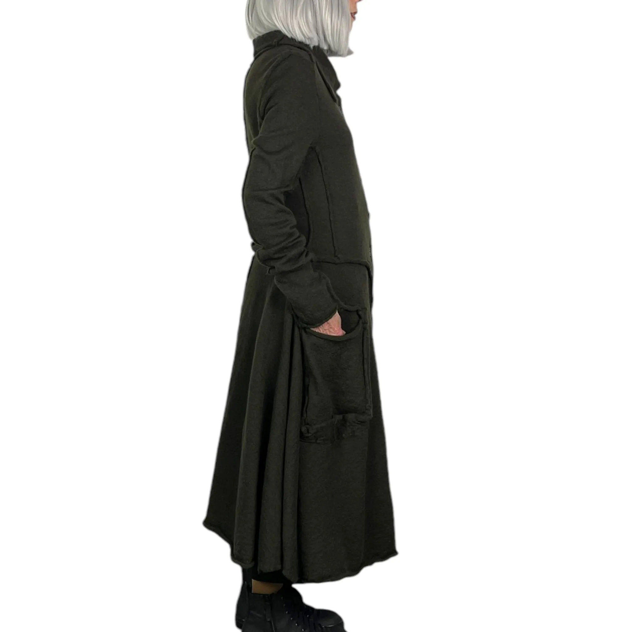 BOILED WOOL COAT