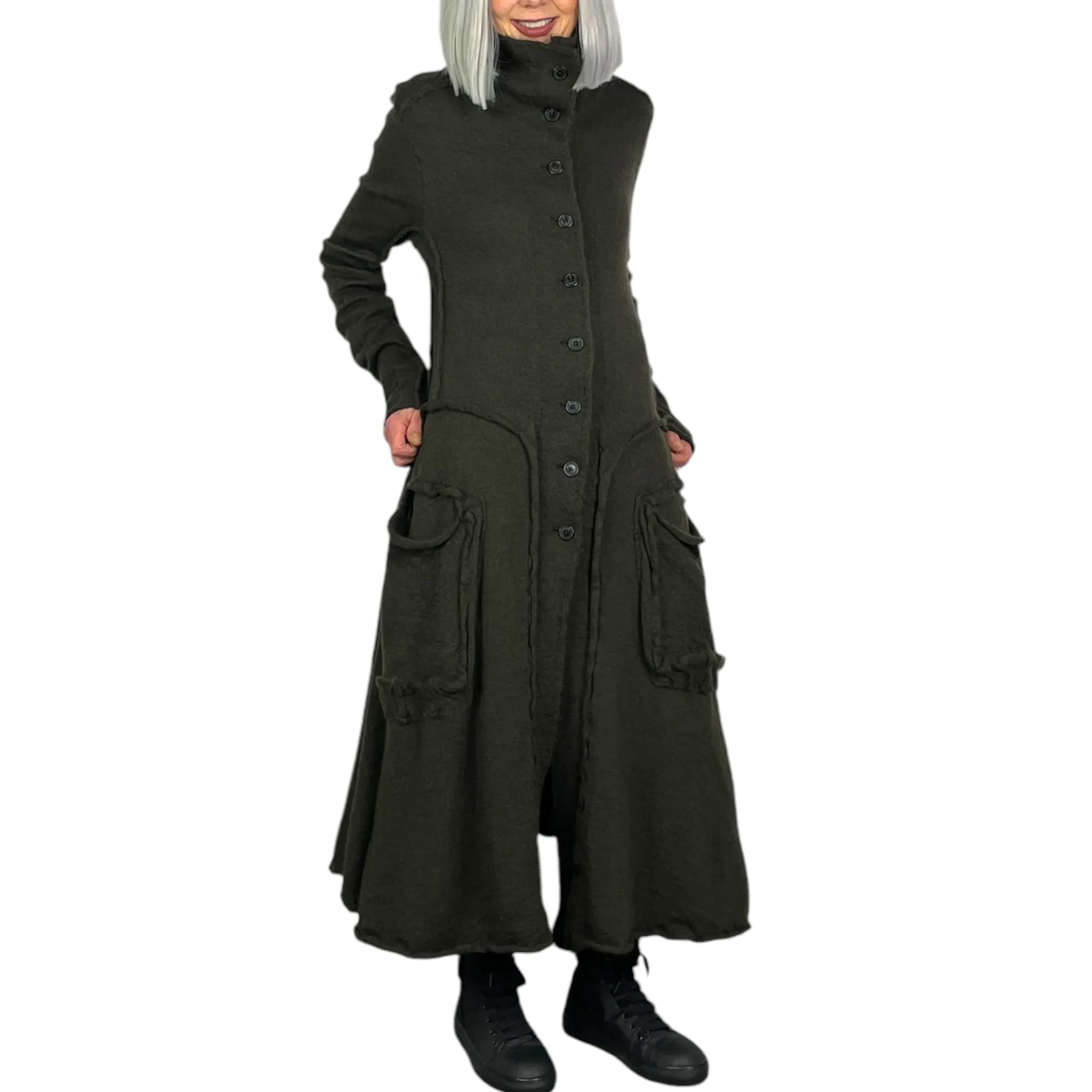 BOILED WOOL COAT