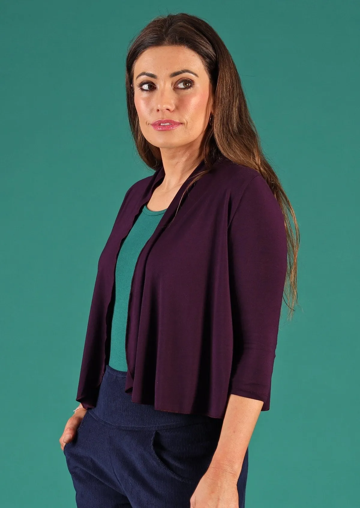 Bolero Cardi Dark Purple