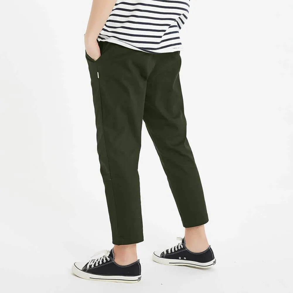 Boysnextdoor Tapered Cropped Chino Pants Green