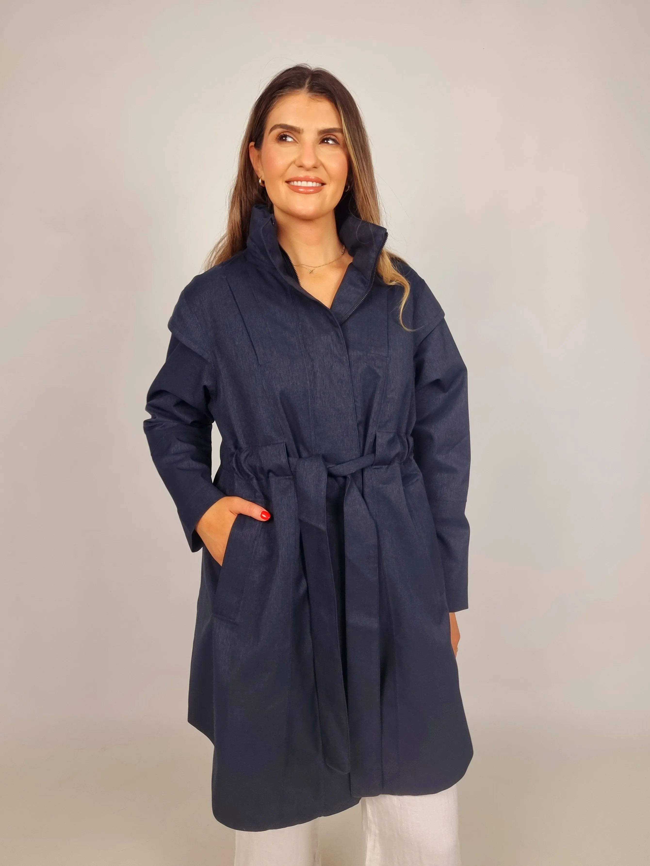 BRGN Monsun Dark Navy Monsun Coat