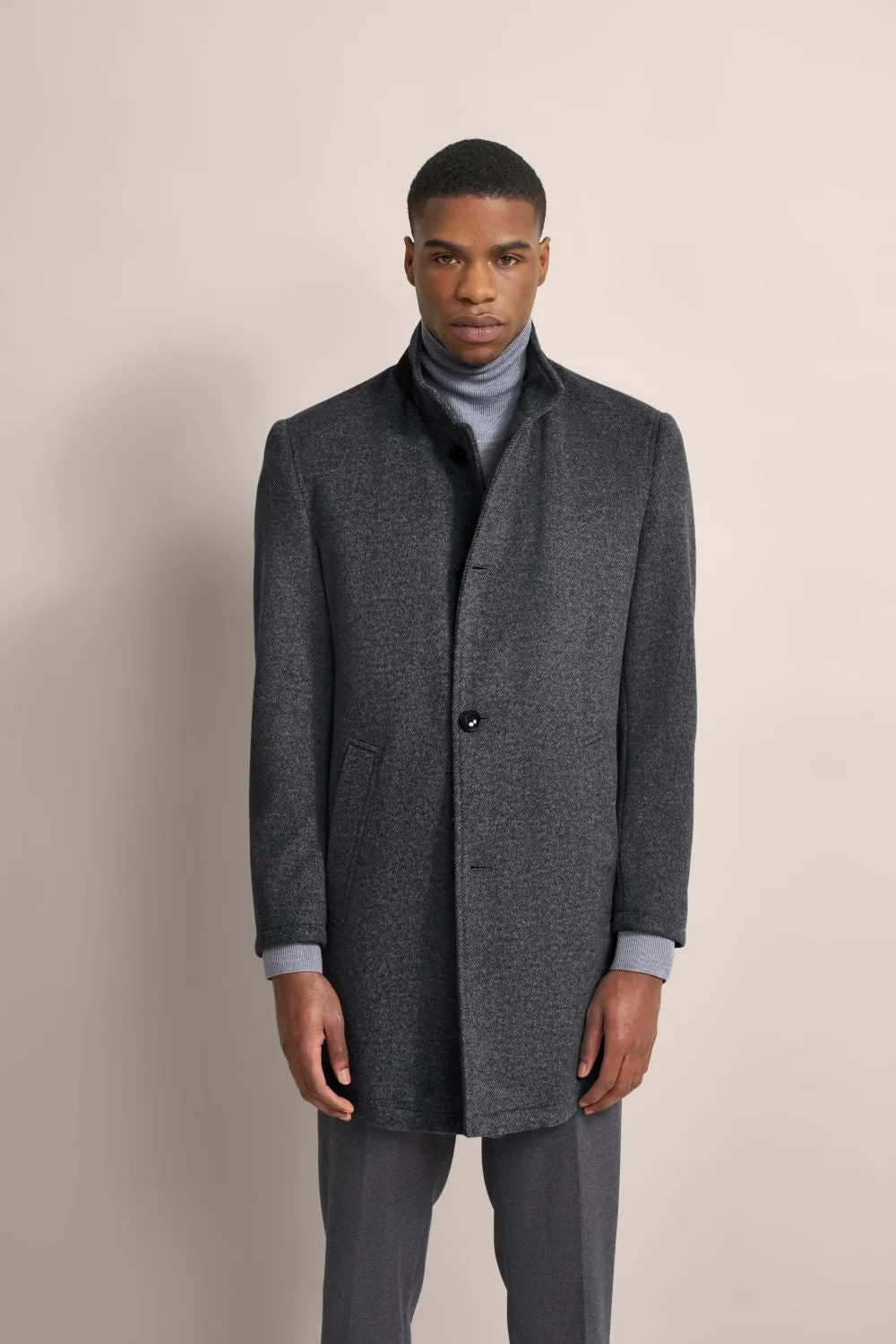 Bugatti Wool Coat | Grey