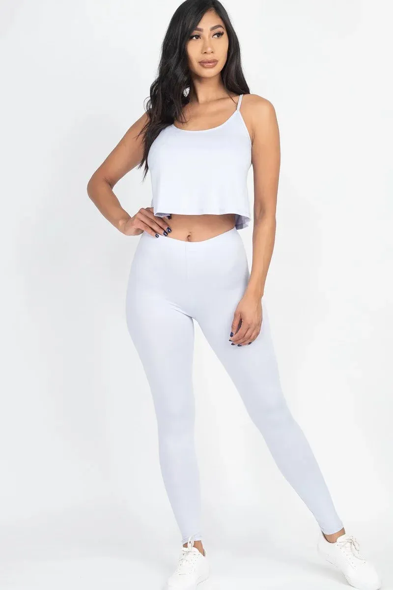 Cami Top And Leggings Outfit Set - 7 colors