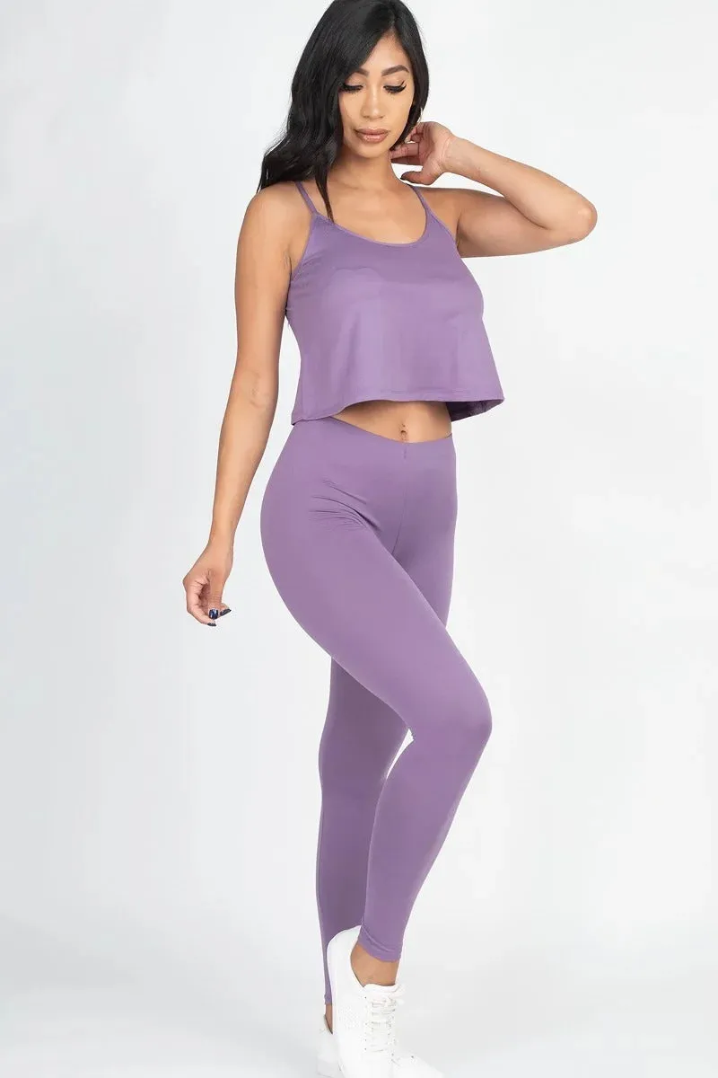 Cami Top And Leggings Outfit Set - 7 colors