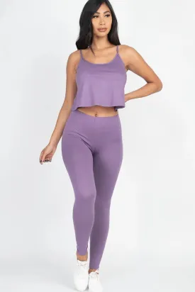 Cami Top And Leggings Outfit Set - 7 colors