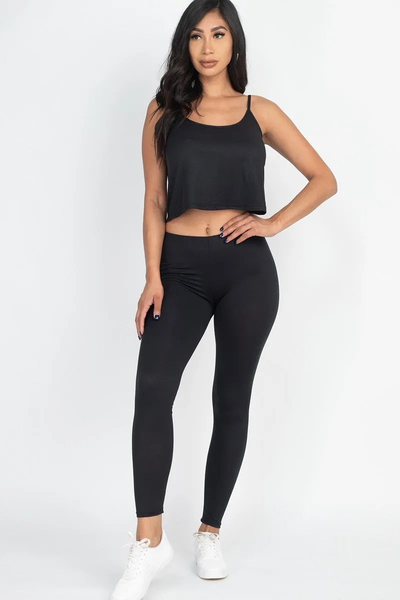 Cami Top And Leggings Outfit Set - 7 colors