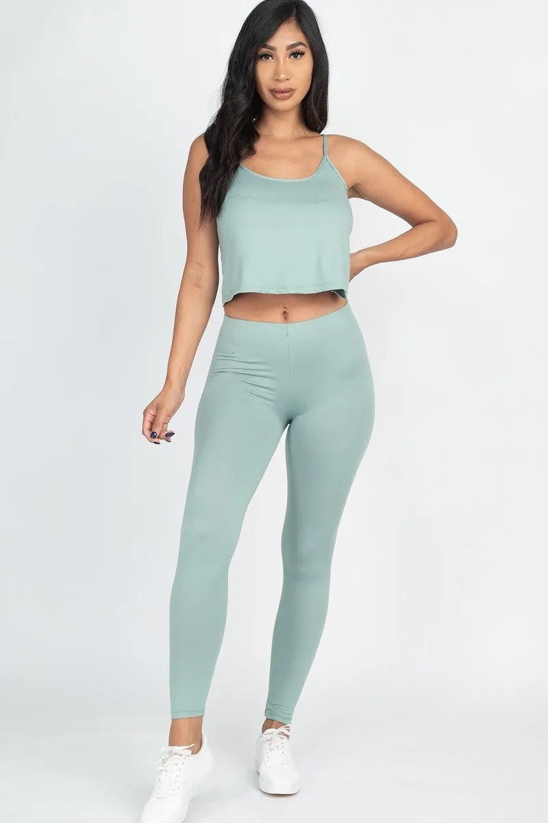 Cami Top And Leggings Outfit Set - 7 colors