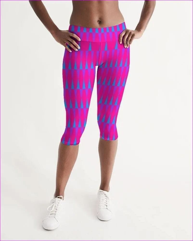 Candy Checkered Womens Mid-Rise Capri