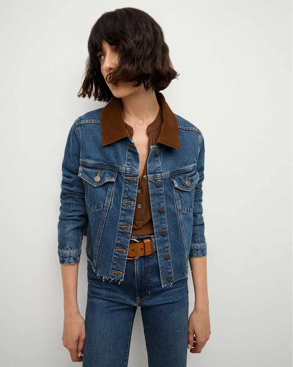 Corduroy Collar Cara Jean Jacket