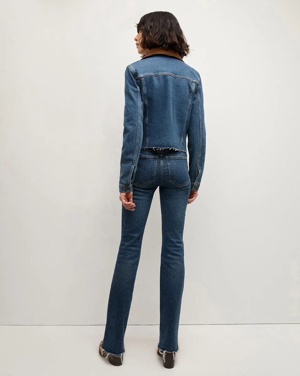 Corduroy Collar Cara Jean Jacket