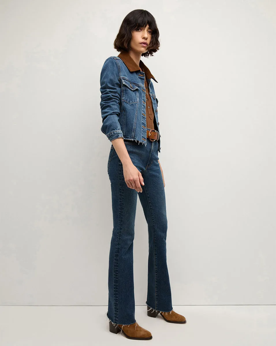 Corduroy Collar Cara Jean Jacket