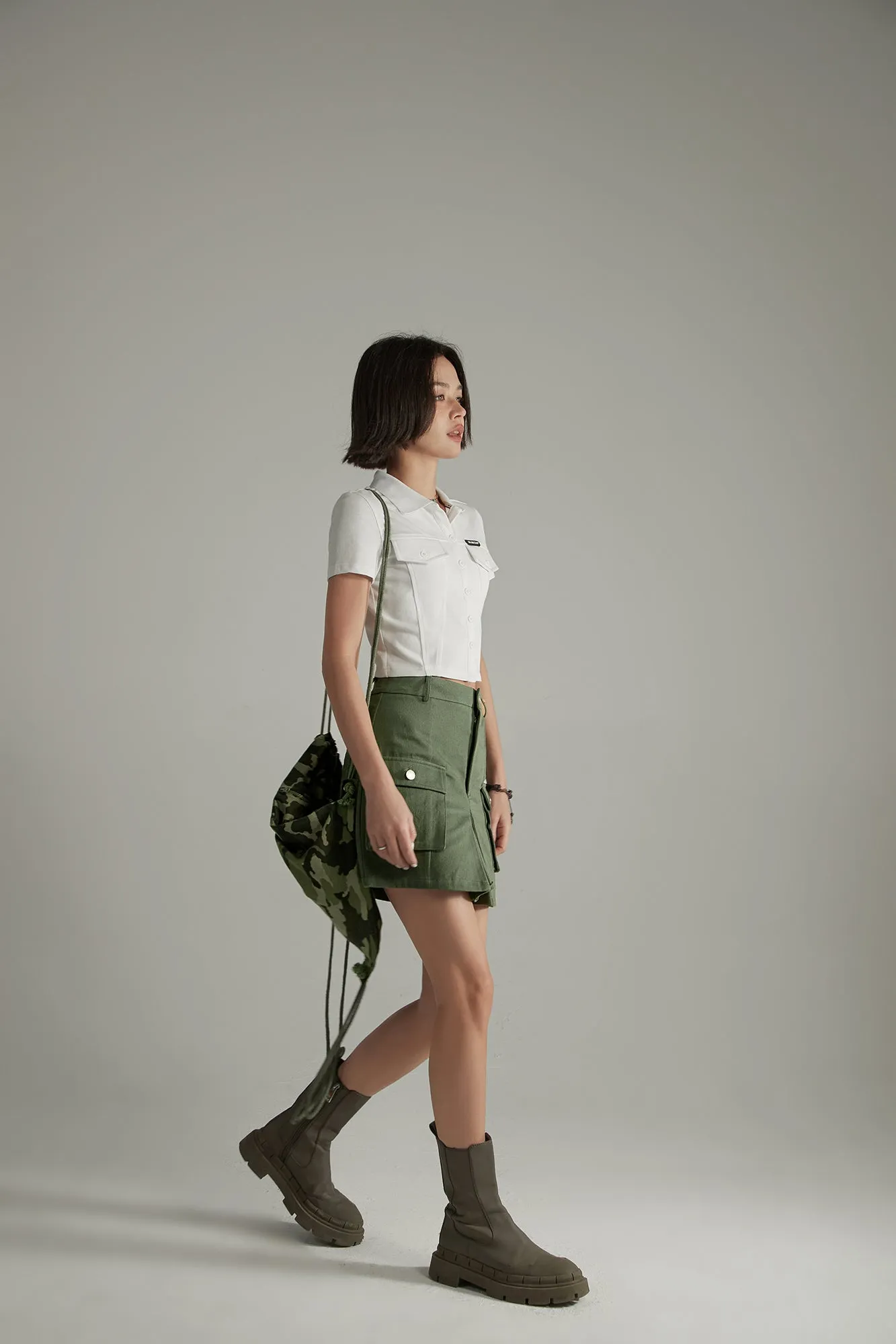 Cargo Pocket Mini Skirt