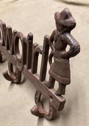 Cast Iron Cowgirl Key Holder