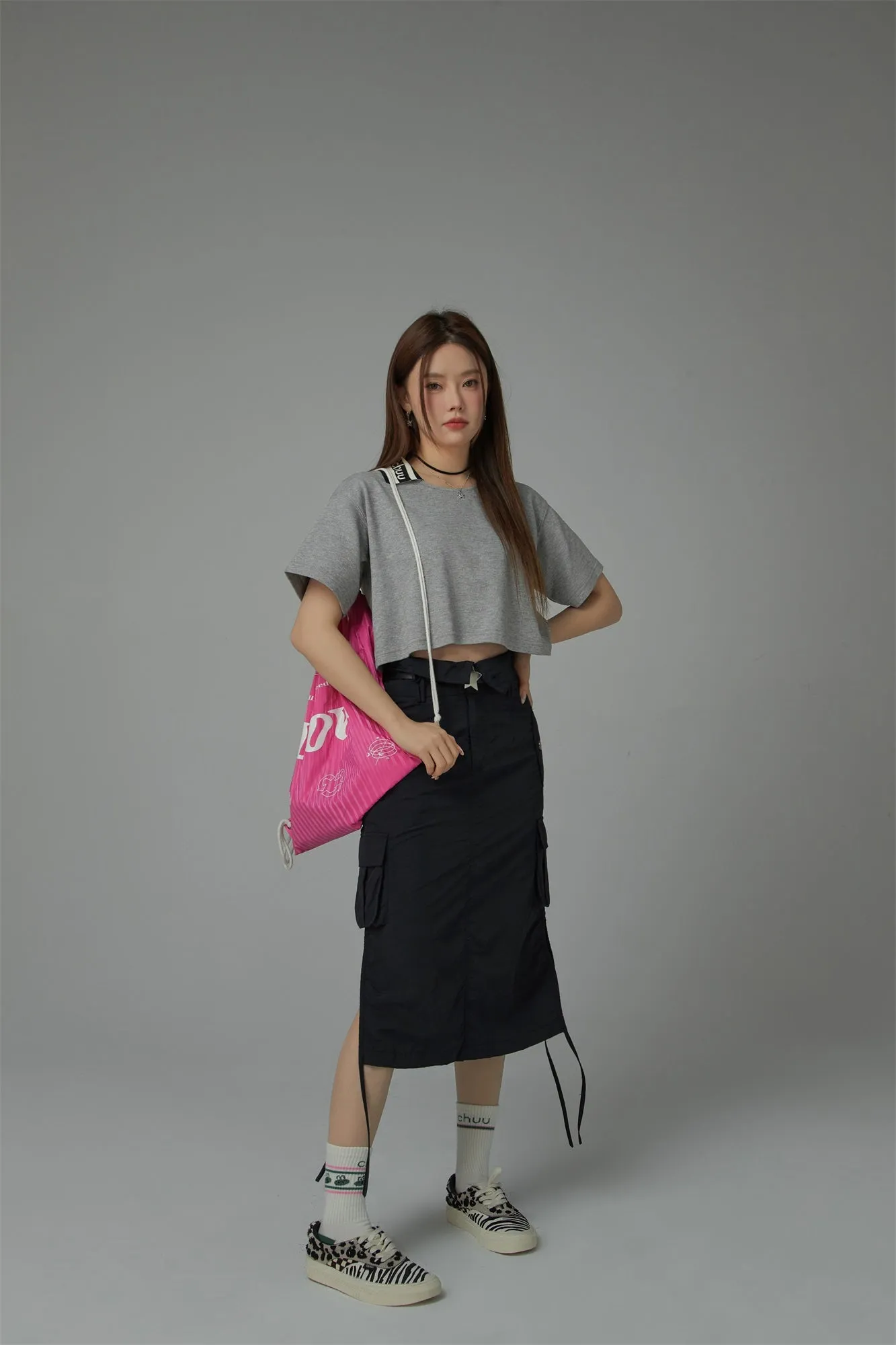 Chuu Lapel Loose Fit T-Shirt