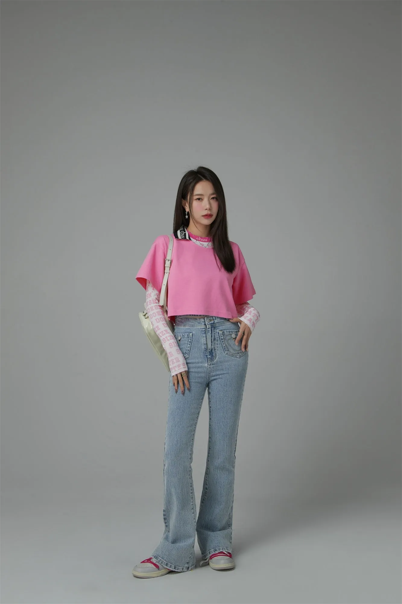 Chuu Lapel Loose Fit T-Shirt