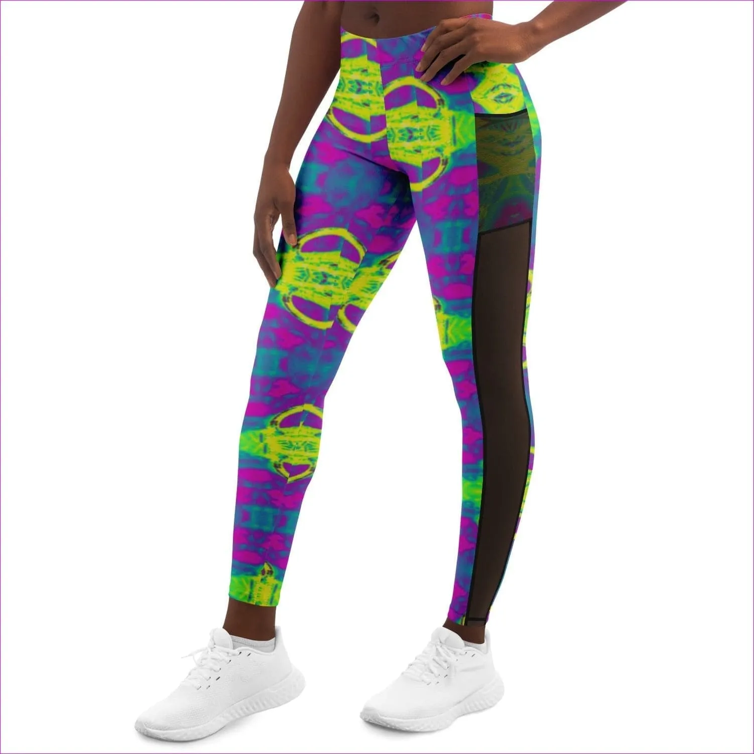 Club Lights Mesh Pocket Leggings