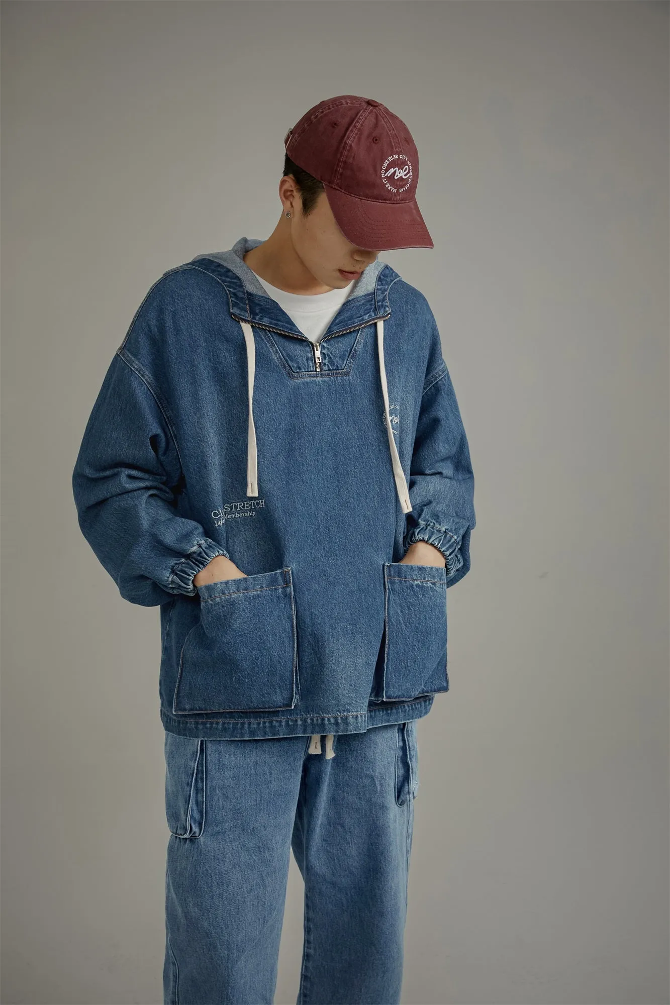 Club Stretch Denim Pocket Anorak Jacket