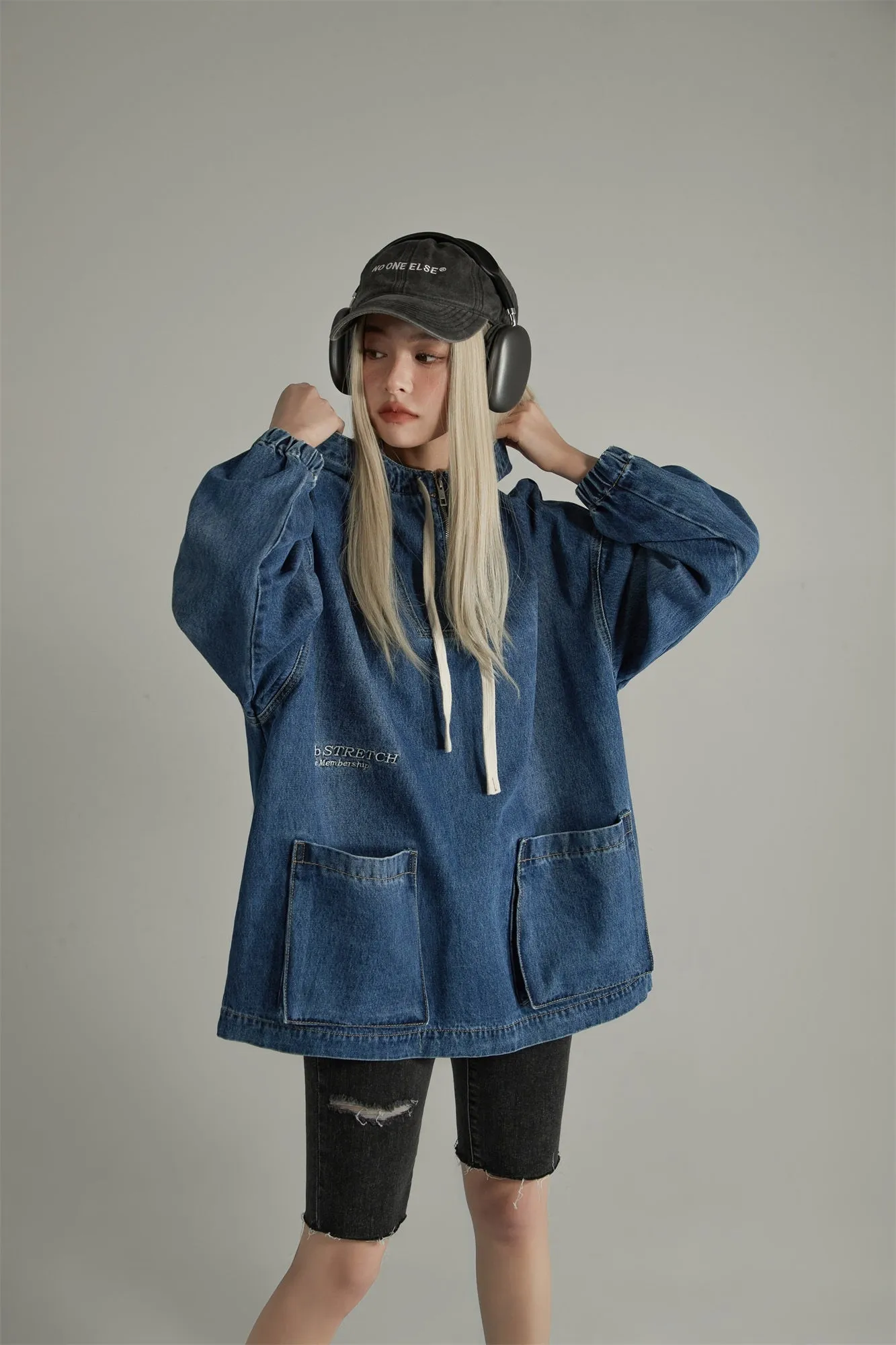 Club Stretch Denim Pocket Anorak Jacket