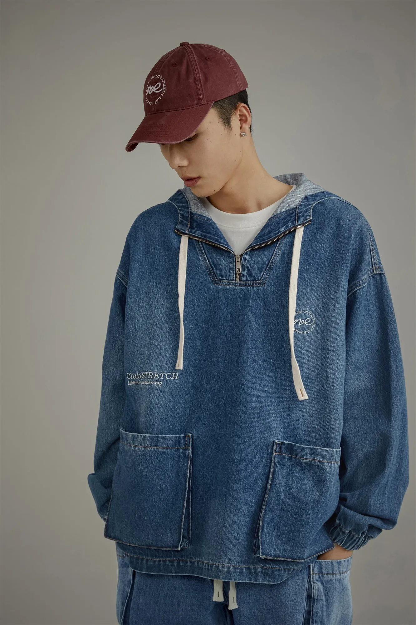 Club Stretch Denim Pocket Anorak Jacket