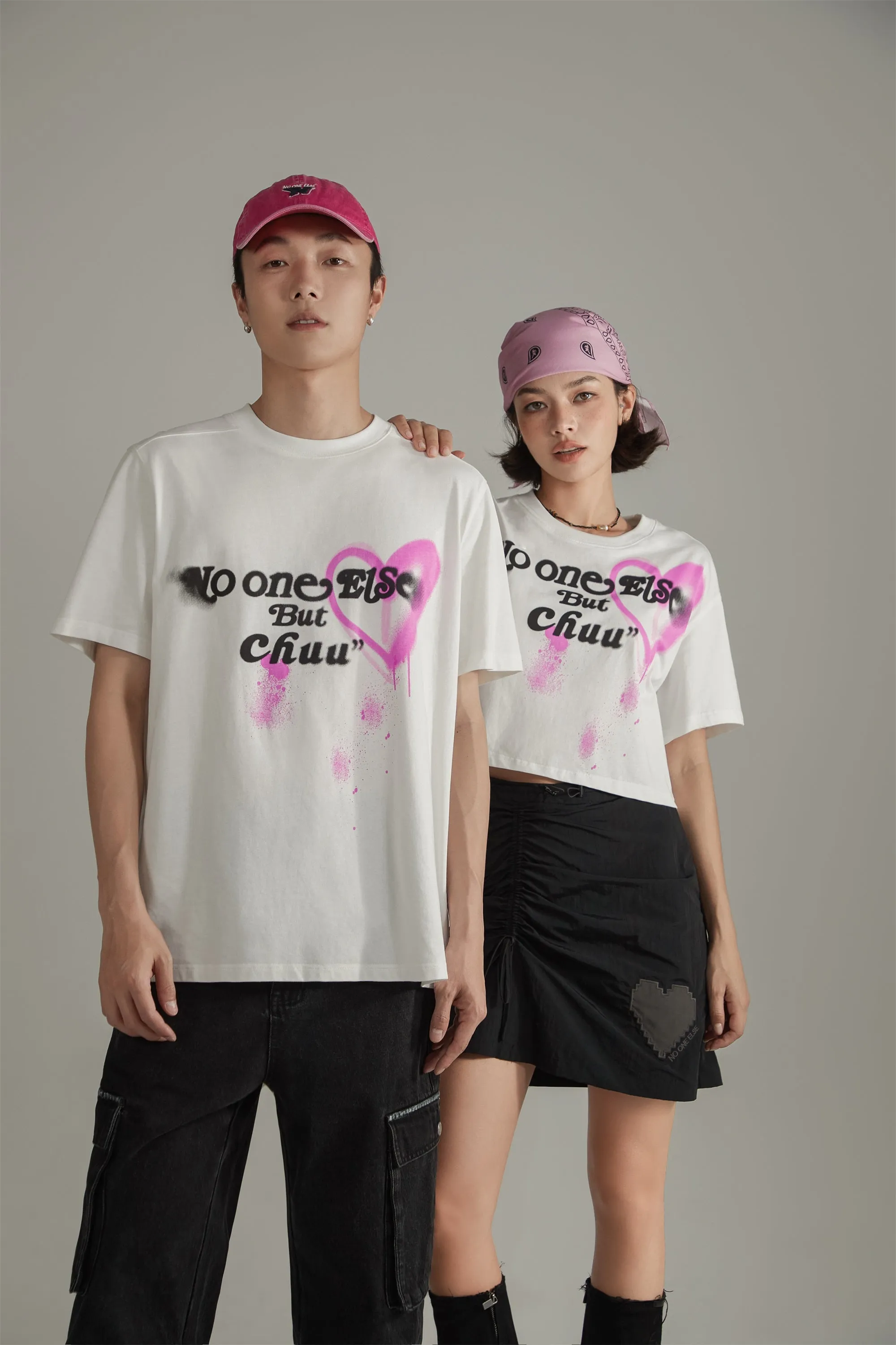 Collab Logo Heart Lettering T-Shirt