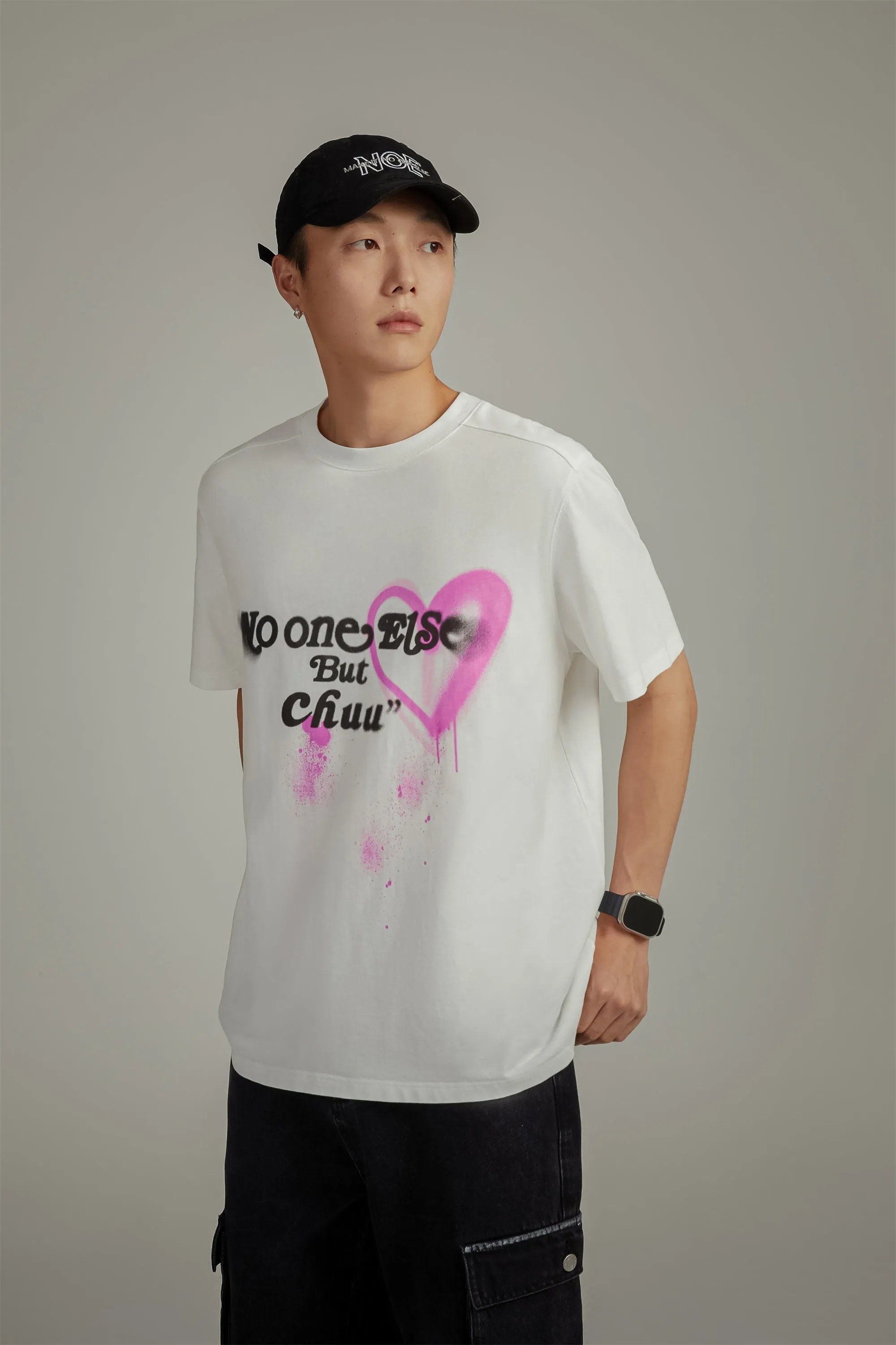 Collab Logo Heart Lettering T-Shirt