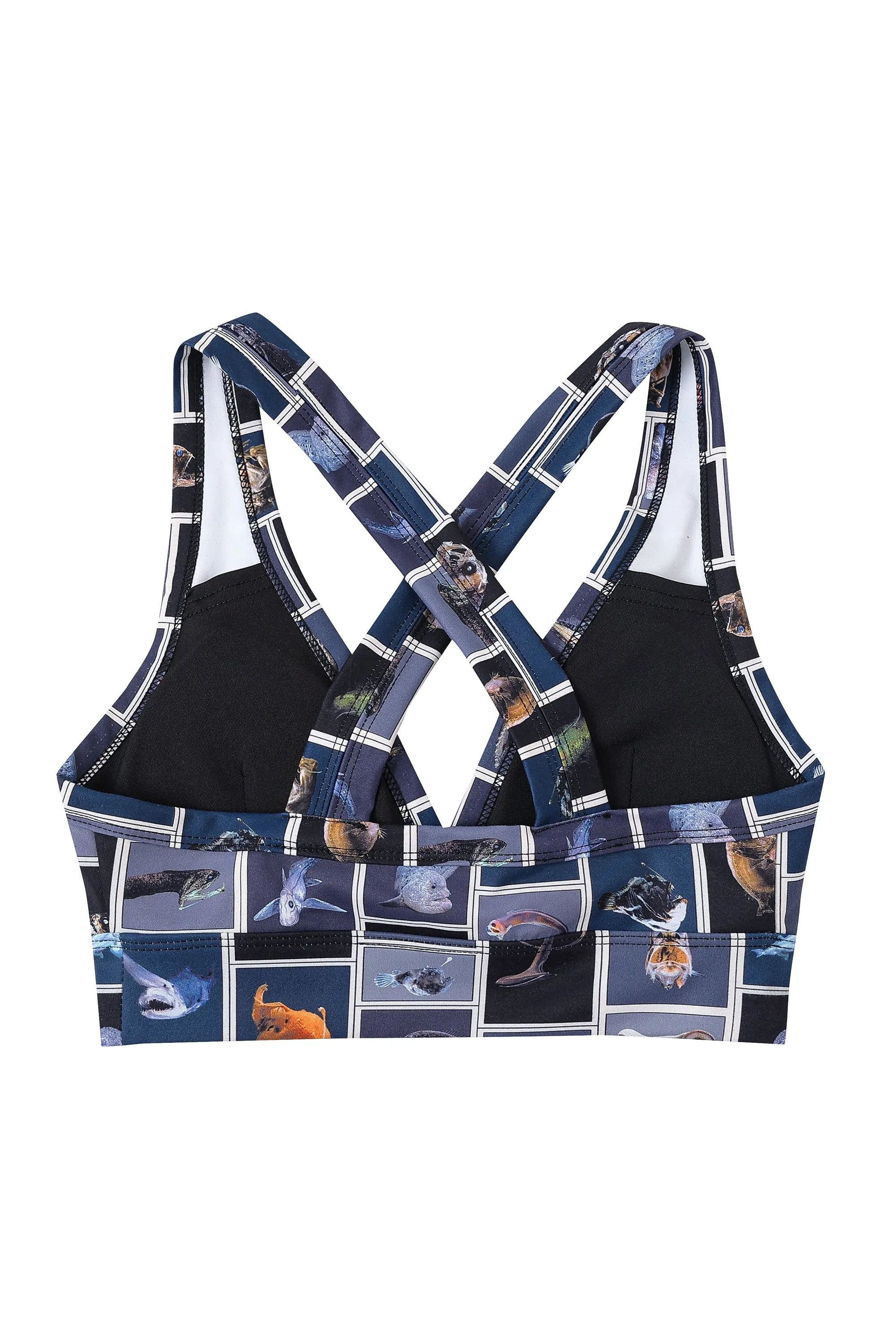 Cuter Fish Crossback Yoga/Swim Bra