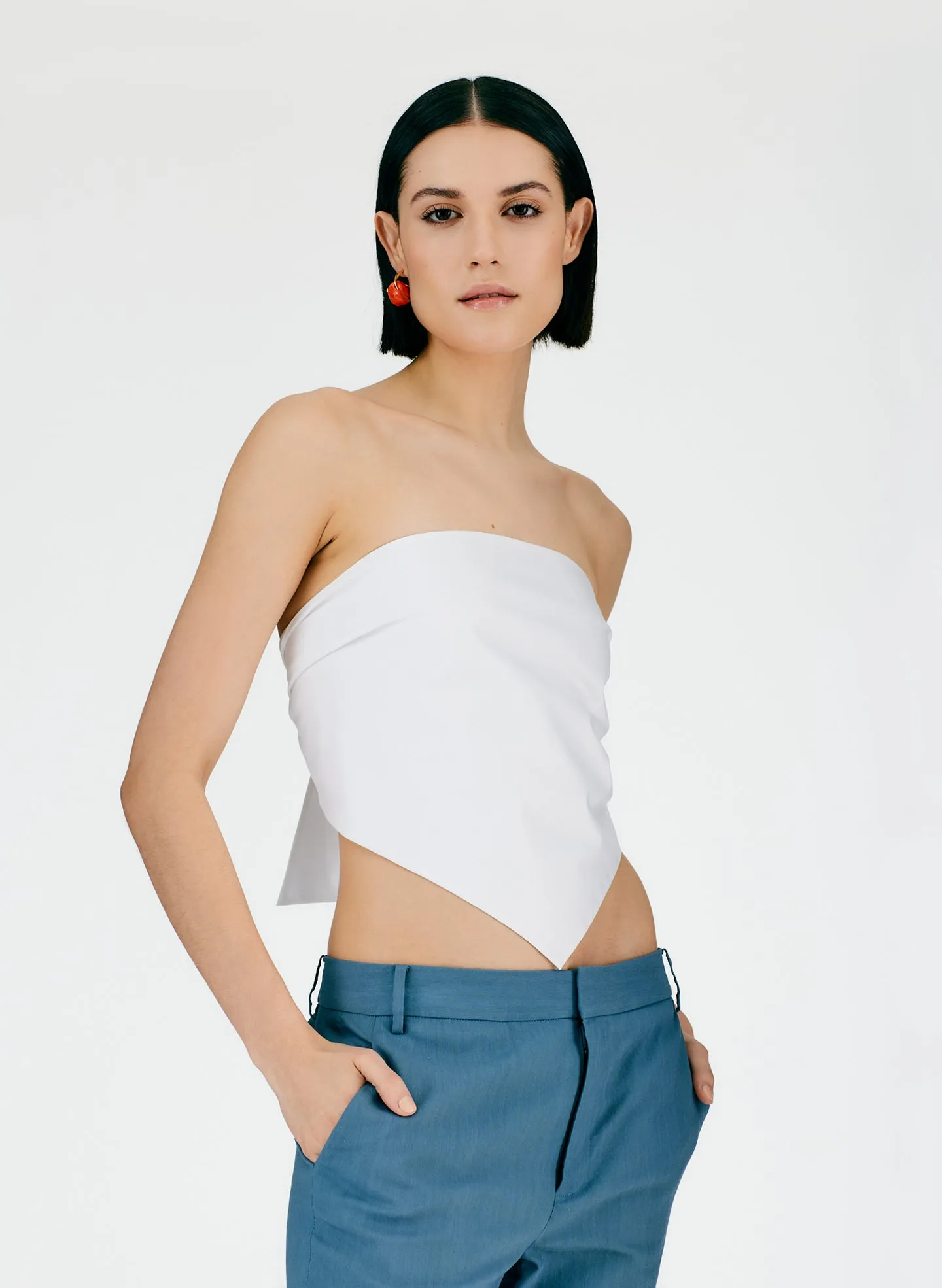 Eco Poplin Strapless Bandeau