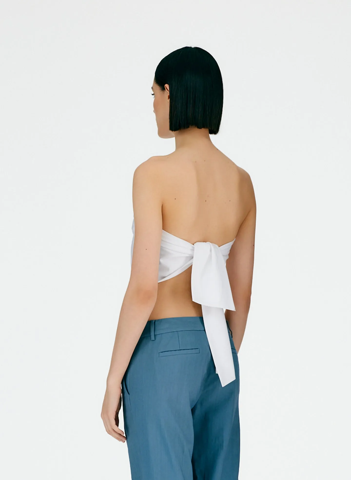 Eco Poplin Strapless Bandeau