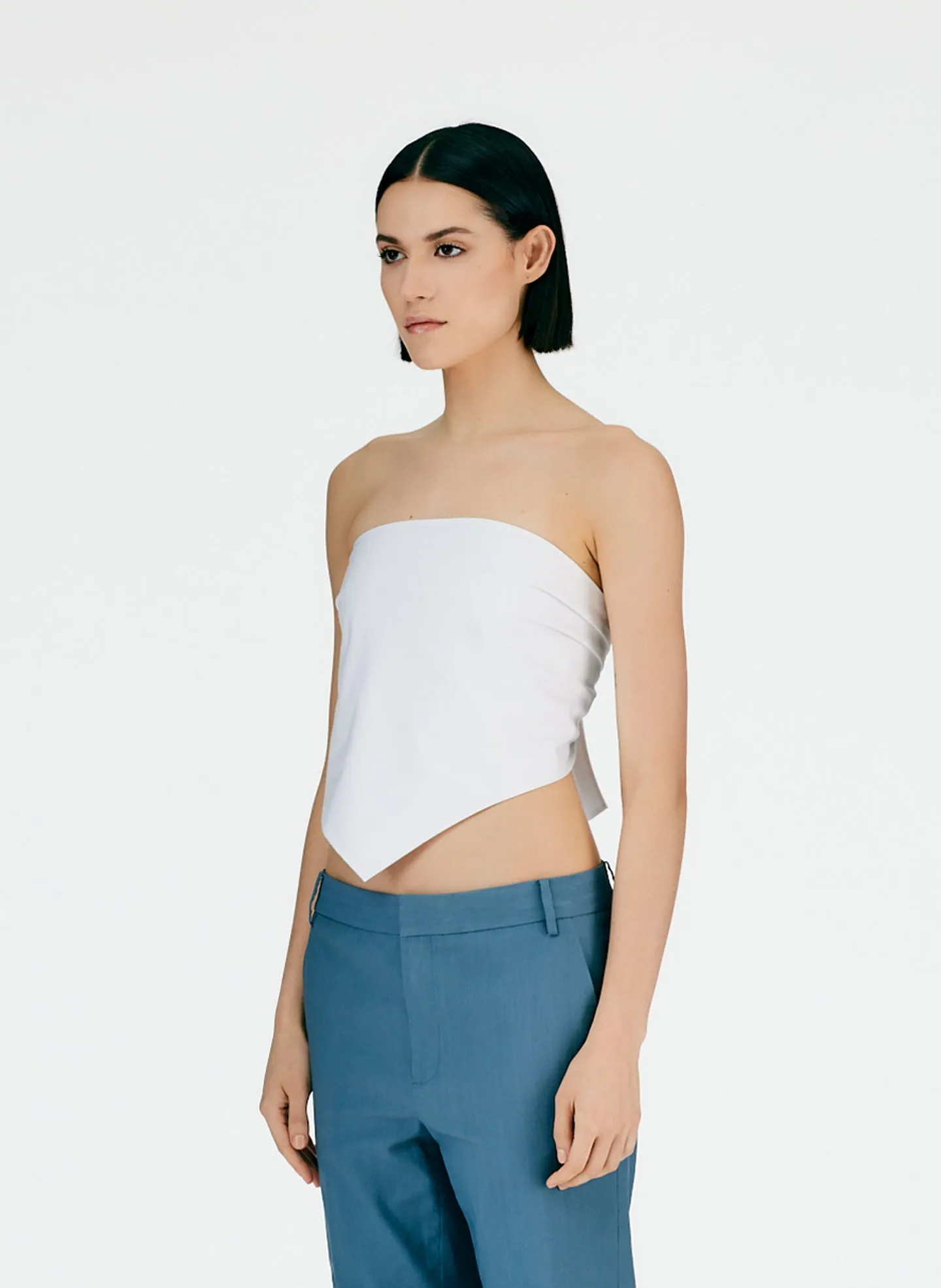 Eco Poplin Strapless Bandeau