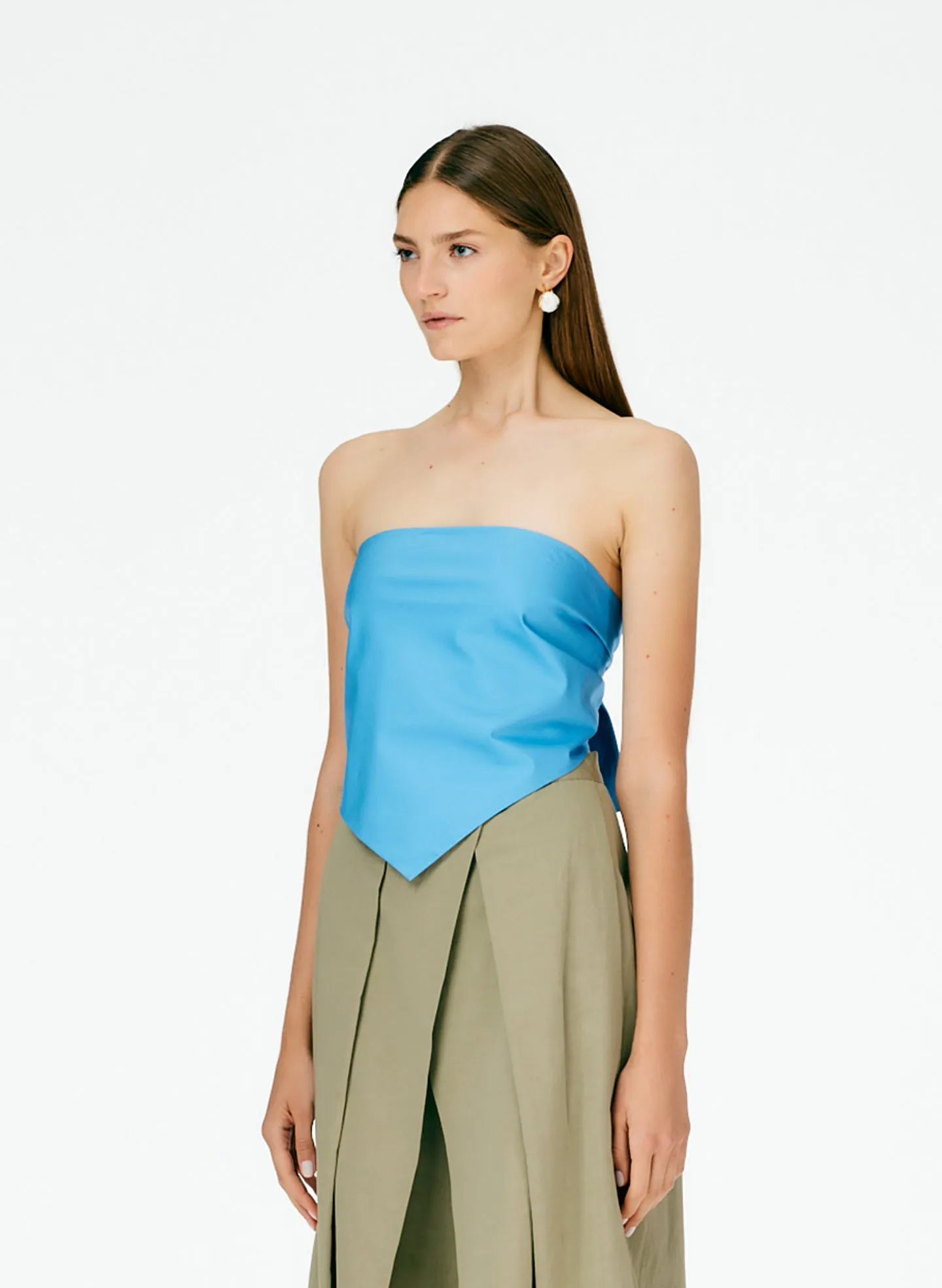 Eco Poplin Strapless Bandeau