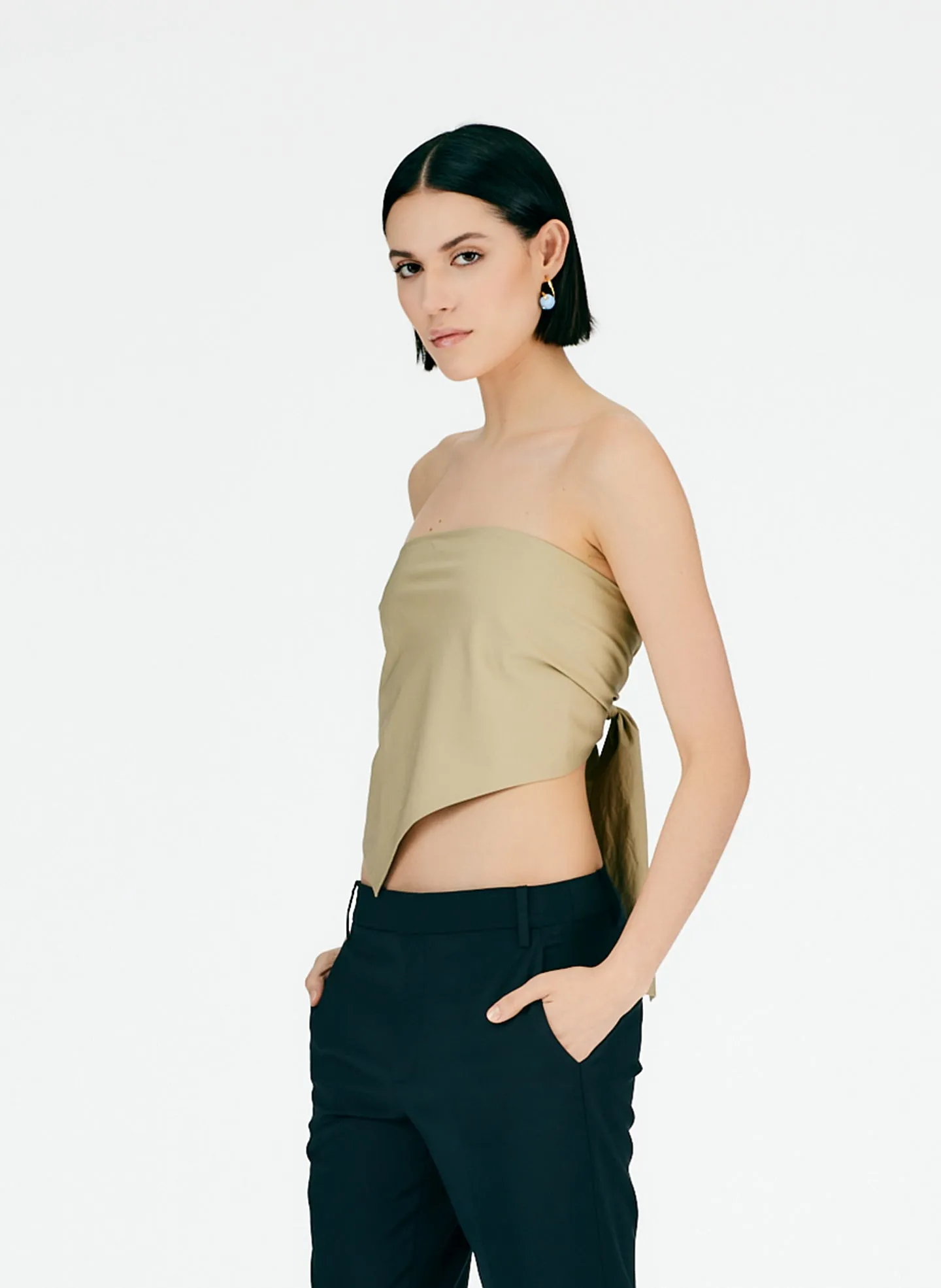 Eco Poplin Strapless Bandeau