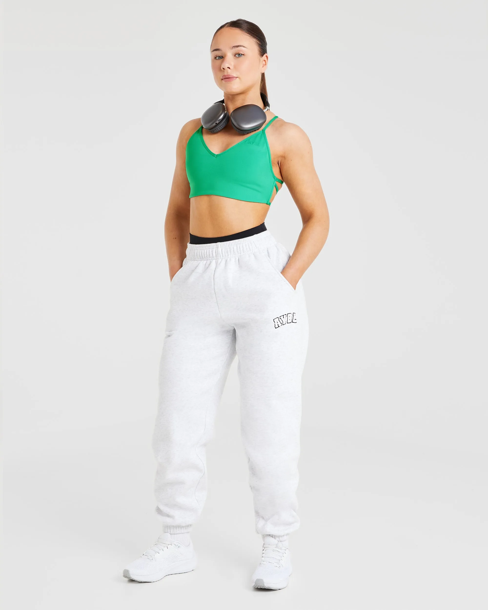 Essential Crossback Sports Bra - Emerald Green