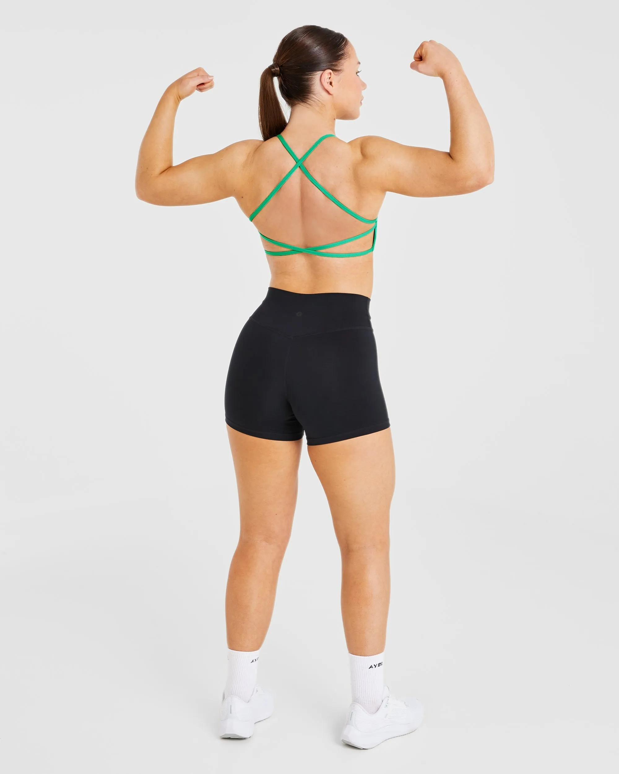 Essential Crossback Sports Bra - Emerald Green