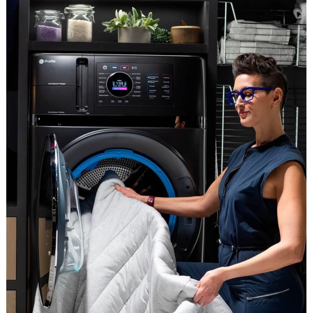 GE Profile PFQ97HSPVDS 28 Inch Smart Front Load Washer/Dryer Combo with 4.8 cu.ft. Capacity, 12 Wash Cycles, 14 Dryer Cycles