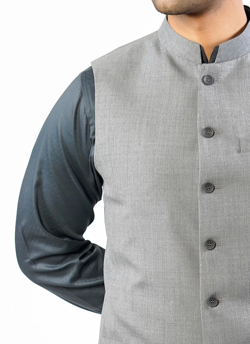 Grey Plain Tropical Exclusive Classic Waist Coat