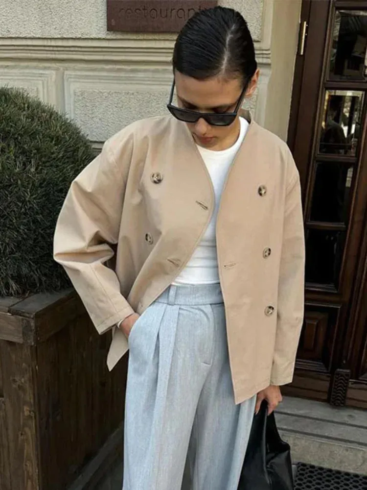 Hanan - Cropped trench style jacket