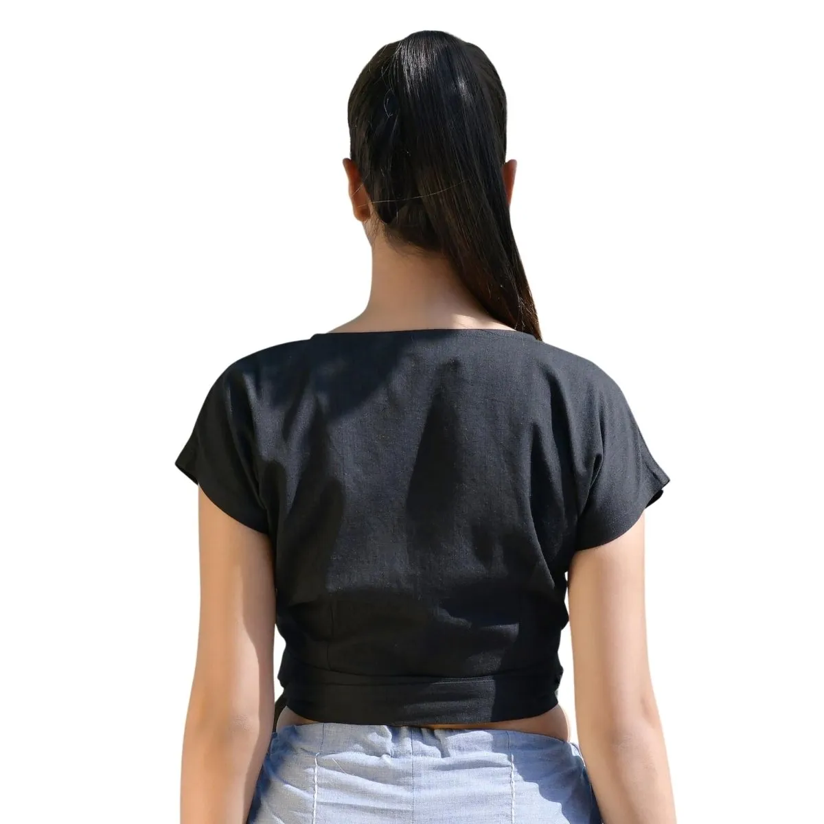 Handwoven Cotton Crop-Top/ Yoga Top