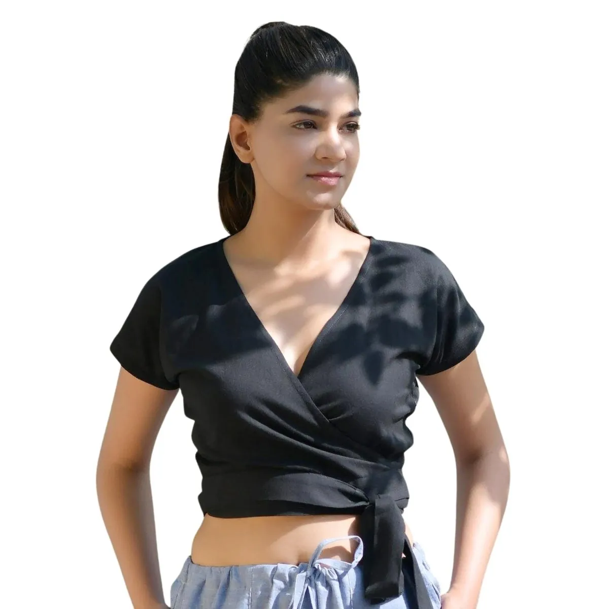 Handwoven Cotton Crop-Top/ Yoga Top