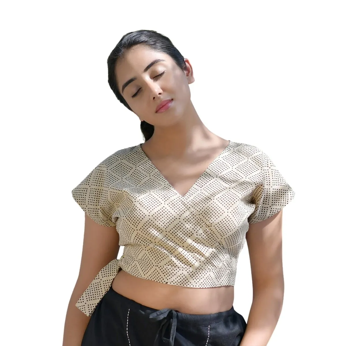 Handwoven Cotton Crop-Top/ Yoga Top