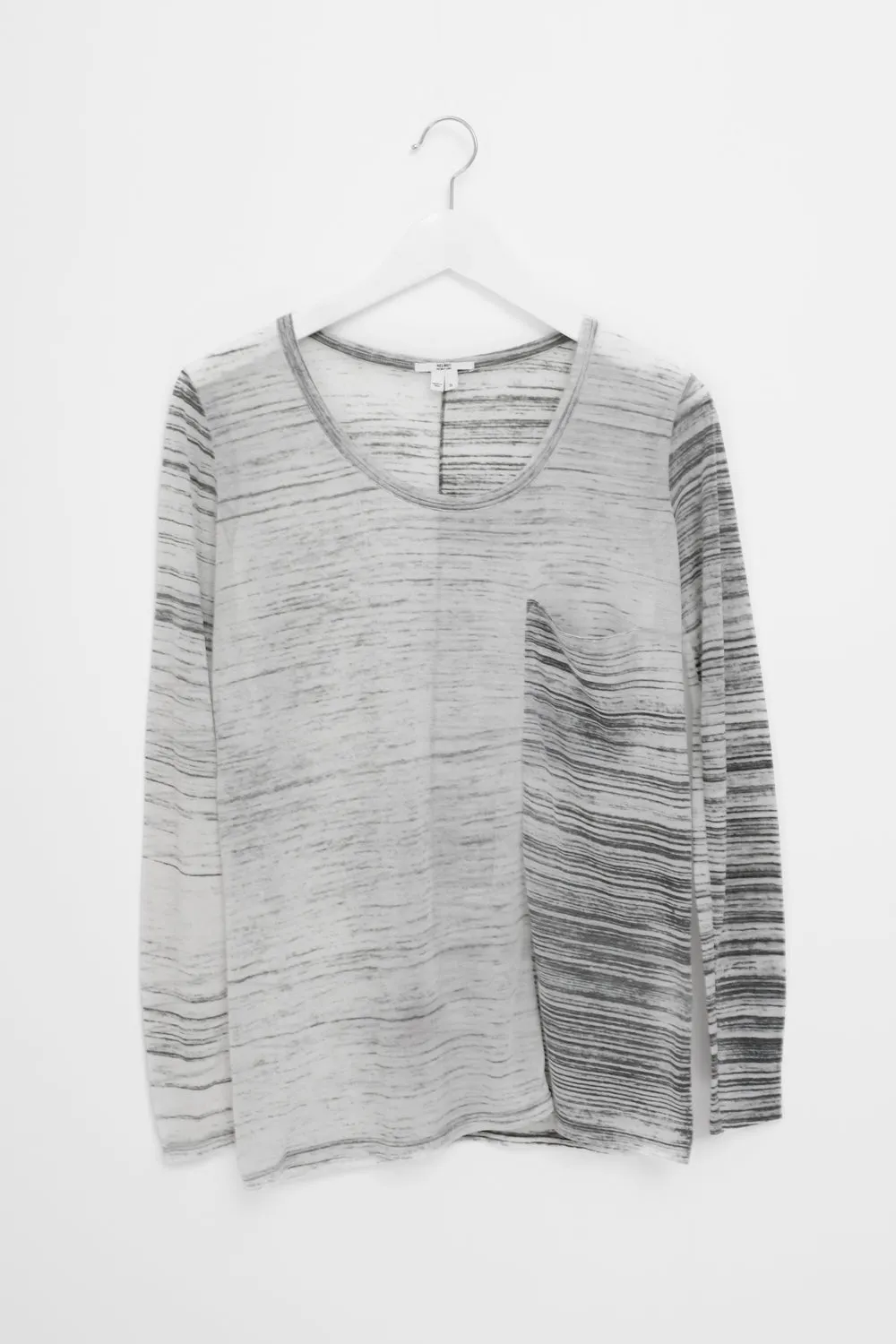 HELMUT LANG GREY SEE THROUGH SHIRT